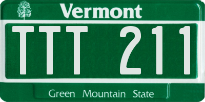 VT license plate TTT211