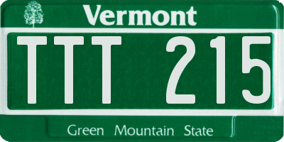 VT license plate TTT215