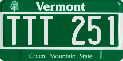 VT license plate TTT251