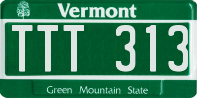 VT license plate TTT313