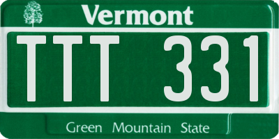 VT license plate TTT331