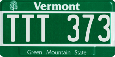 VT license plate TTT373