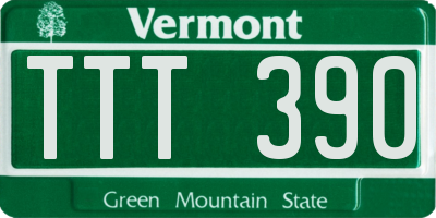 VT license plate TTT390