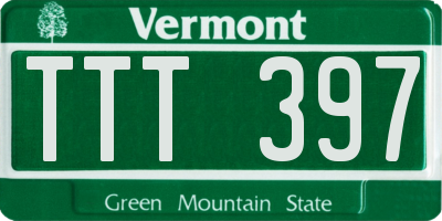 VT license plate TTT397