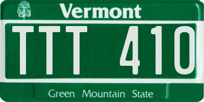 VT license plate TTT410