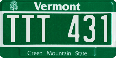 VT license plate TTT431