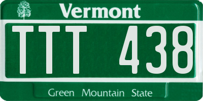VT license plate TTT438