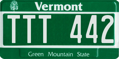 VT license plate TTT442
