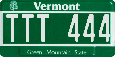 VT license plate TTT444