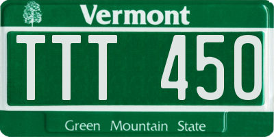 VT license plate TTT450