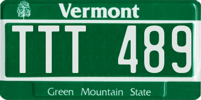 VT license plate TTT489
