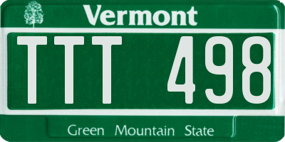 VT license plate TTT498
