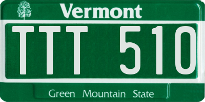 VT license plate TTT510