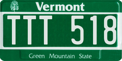VT license plate TTT518