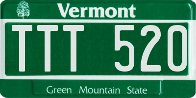 VT license plate TTT520