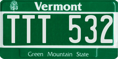 VT license plate TTT532