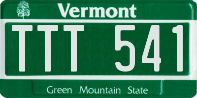 VT license plate TTT541