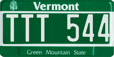VT license plate TTT544