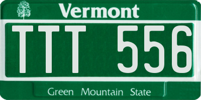 VT license plate TTT556