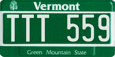 VT license plate TTT559