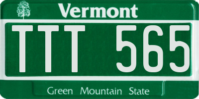 VT license plate TTT565