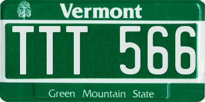 VT license plate TTT566