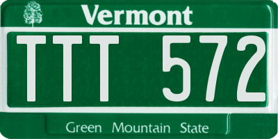 VT license plate TTT572