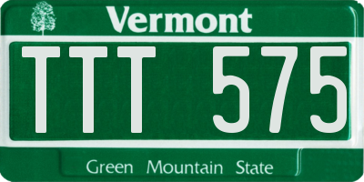 VT license plate TTT575