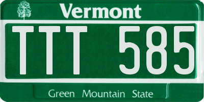 VT license plate TTT585