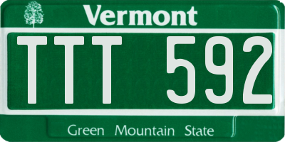 VT license plate TTT592