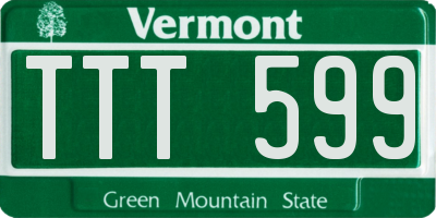 VT license plate TTT599