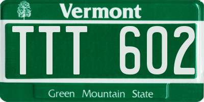 VT license plate TTT602