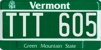 VT license plate TTT605