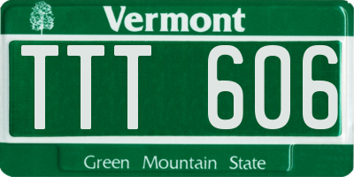 VT license plate TTT606