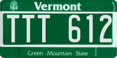 VT license plate TTT612