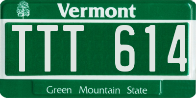 VT license plate TTT614