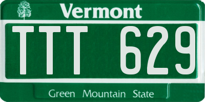 VT license plate TTT629