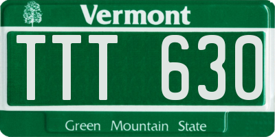 VT license plate TTT630
