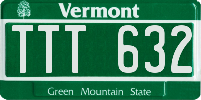 VT license plate TTT632