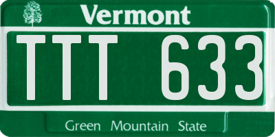 VT license plate TTT633