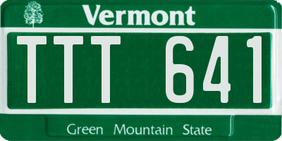 VT license plate TTT641