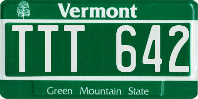 VT license plate TTT642