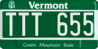 VT license plate TTT655