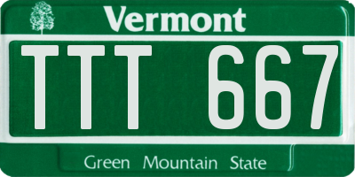 VT license plate TTT667