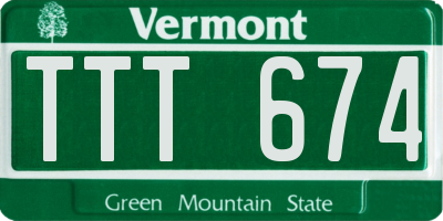 VT license plate TTT674
