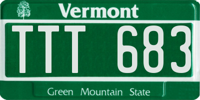 VT license plate TTT683