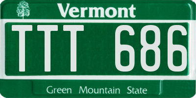 VT license plate TTT686