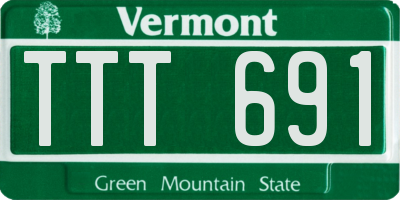VT license plate TTT691