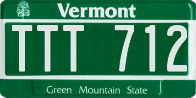 VT license plate TTT712