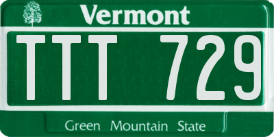 VT license plate TTT729